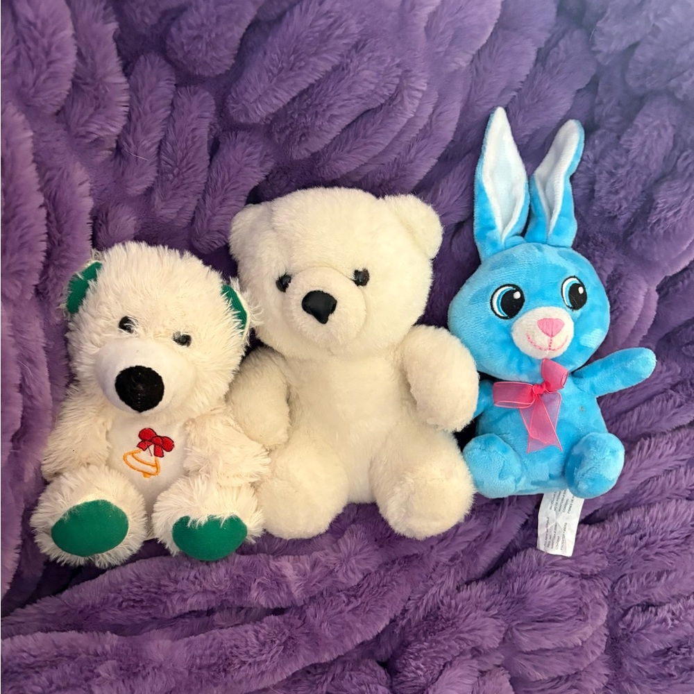 Plush Bear and Bunny Toy Set